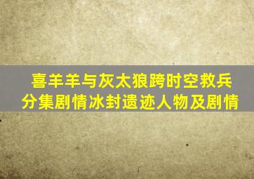喜羊羊与灰太狼跨时空救兵分集剧情冰封遗迹人物及剧情